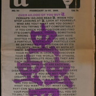 International Times, N°50, 14 - 27 Fév. 1966, UK, 46,5 x 30 cm